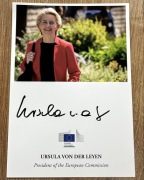 Ursula von der Leyen- oryginalny autograf karta 10x15 cm