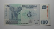 100 Francs Kongo oryginał super stan