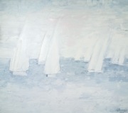 obraz olejny szpachel żaglówki 80x90 olej 