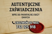 Zaświadczenie dla chrzestnych / Bierzmowanie / Nauki Przedmałżeńskie