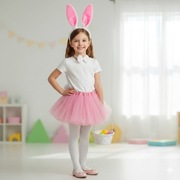 Strój przebranie kostium Królik króliczek zając puszy ogon spódnica nowy