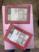 Ramka na zdjęcia czerwona 10x15 dwie sztuki nowa drewniana