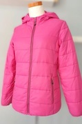 Włoska pikowana kurtka CMP z kapturem 164 cm 13 14 lat różowa