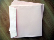 Koperty kwadratowe K4 różowe 15,5 x 15,5 cm 10 szt