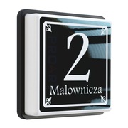 Stylowy PODŚWIETLANY numer domu LED tabliczka adresowa na dom H dekoracyjny