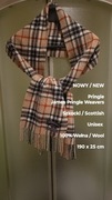 Pringle  NOWY Szkocki długi szal wełniany, 100% Wełna, Uniseks, 190 x 25 cm