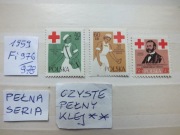 3szt. znaczki pełna seria Fi 976 Polska 1959r. PRL PCK czyste **