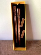 Yunhong Crafts Longevity Carved Drewniane Pałeczki Do Potraw Z Podpórkami