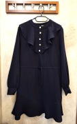 Sukienka Reserved Vintage Retro granatowa r. S