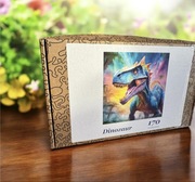 Duże Drewniane puzzle układanka wycinane laserowo 170 elementów Dinozaury