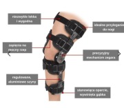 Orteza na kolano zegarowa aluminiowa z regulacją.