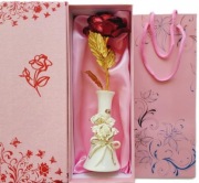 WIECZNA RÓŻA CZERWONE PREZENT DLA NIEJ + WAZON