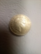 1 funt brytyjski 2012 r.Elżbieta II odwrócony napis