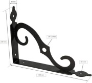 wspornik półki uchwyt  ścienny 190x140x25mm 2 sztuki