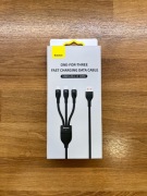 Kabel Baseus 3 w 1 100 watów Micro USB + USB-C + Lightning 1.2 metra