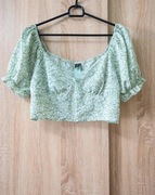 top, crop top, rozm. L, kwiaty, modny, dziewczęcy, wzorzysty, na lato