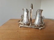 Zestaw solniczka i pieprzniczka prl łabędzie metal