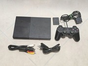 Konsola PS2 Slim SCPH-90004, pad, karta, kabel AV, modchip Modbo