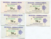 Bilet  ZKM  Szczecin - 70gr, warianty, reklama