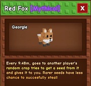 GROW A GARDEN - RED FOX