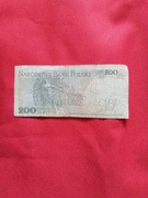 Banknot 200 zł. 1988.  Dąbrowski Okazja.