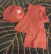 Komplet czapka i szalik dziewczęcy 