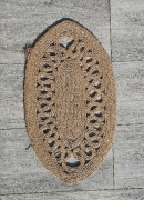 Owalna mata z trawy morskiej o wymiarach 45 x 75 cm