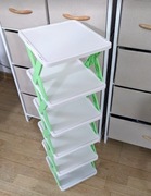 Stojak regał na buty 6 półek, tworzywo, składany, nieużywany