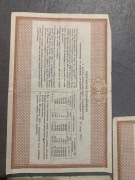 Premiowe bony oszczędnościowe PKO PRL – 250 i 500 zł, lata 70., zestaw