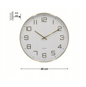 Zegar ścienny biały na ścianę z nowoczesny do salonu kuchni Elegance Glow