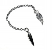 WAHADEŁKO Metalowe Mini ze Skrzydłem na łańcuszku