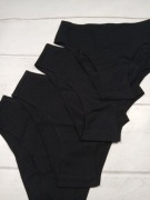 Majtki damskie czarne klasyczne bawełniane elastyczne S zestaw 4szt