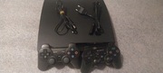 PS3 Slim 250gb 2x pad - przerobiona uruchamia gry z ps3,ps1,ps2,psp