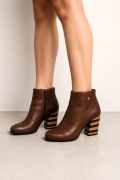 Skórzane botki Ryłko – brązowe, rozmiar 37