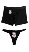 zestaw dla par majtki hello kitty i love my girlfriend i love my boyfriend