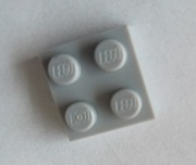 KLOCEK PŁYTKA 2X2 LEGO 3022 J.SZARY