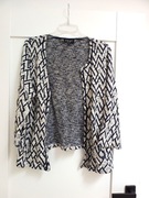 szary kremowy bawełniany sweterek narzutka szara kardigan 46XXXL