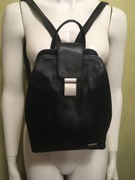 Czarny skórzany plecak wielokomorowy Loops