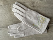 Beżowe rękawiczki art of Polo z haftem