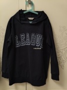 Ciemno granatowa bluza chłopięca z kapturem 