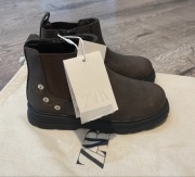 Botki z kwiatami Zara