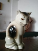 figurka kot prl vintage porcelit Chodzież stan bardzo dobry