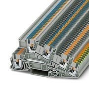 Złączki szynowe PTI 2,5  Phoenix Contact PE/L/N zugi piętrowe 