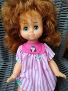 STARA LALKA CZASY PRL PRODUKCJA ZSRR SUKIENKA W PASKI