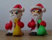 Święty Mikołaj z modeliny 2 sztuki