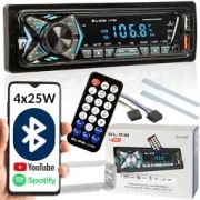 RADIO SAMOCHODOWE BLUETOOTH 1-DIN usb aux sd mikrofon pilot nowe Polecam