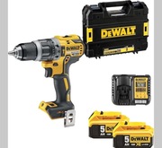 DEWALT, Wiertarko-wkrętarka udarowa 18V XR z dwoma akumulatorami 5.0 Ah, 