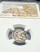 Antyczna moneta Drachma Alexander Wielki - grading NGC