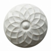 Gałka meblowa ceramiczna – kwiatowy wzór – biała Chic Antique