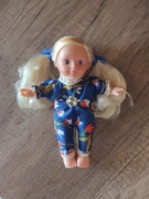 Lalka mała Anna baby blondynka z długimi włosami dla stylizacji